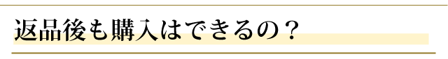 返金後も購入はできるの？